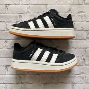 Adidas Kids Black and White Campus Sneakers